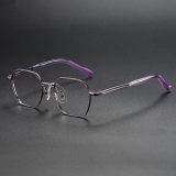 Geometric Titanium Glasses LE1231_Purple