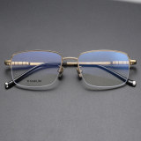 Half Rim Titanium Glasses LE1227_Gold