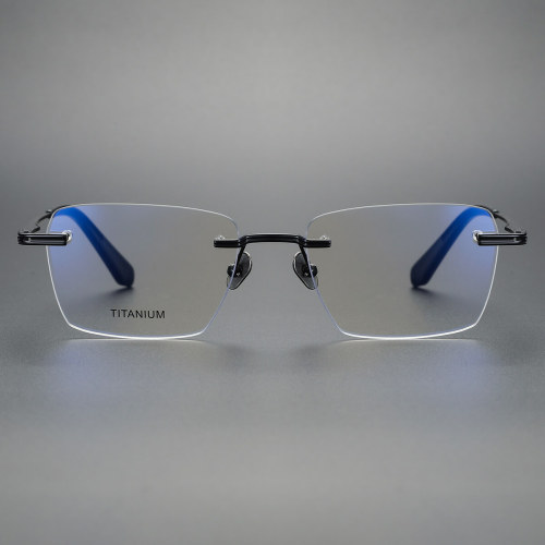 Rimless Titanium Glasses LE1220_Black