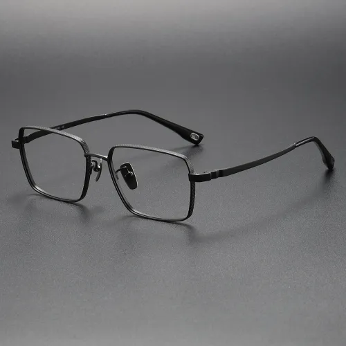 Rectangle Titanium Glasses LE1218_Black