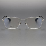 Half Rim Titanium Glasses LE1165_Silver