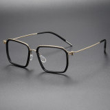 Rectangle Titanium Glasses LE1223_Black & Gold