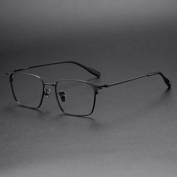 Square Titanium Glasses LE1228_Black