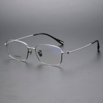 Oval Titanium Glasses LE1226_Silver