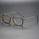 Rectangle Titanium Glasses LE1223_Tortoise & Gold
