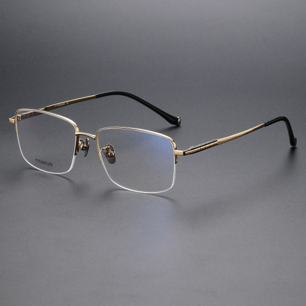 Half Rim Titanium Glasses LE1227_Gold