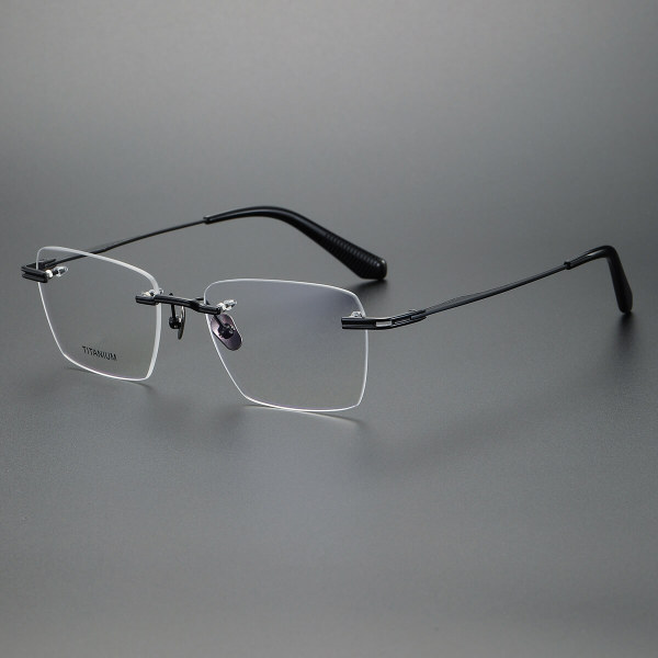 Rimless Titanium Glasses LE1220_Black