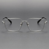 Rectangle Titanium Glasses LE1218_Silver