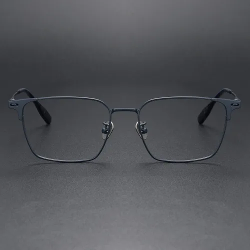 Square Titanium Glasses LE1228_Blue