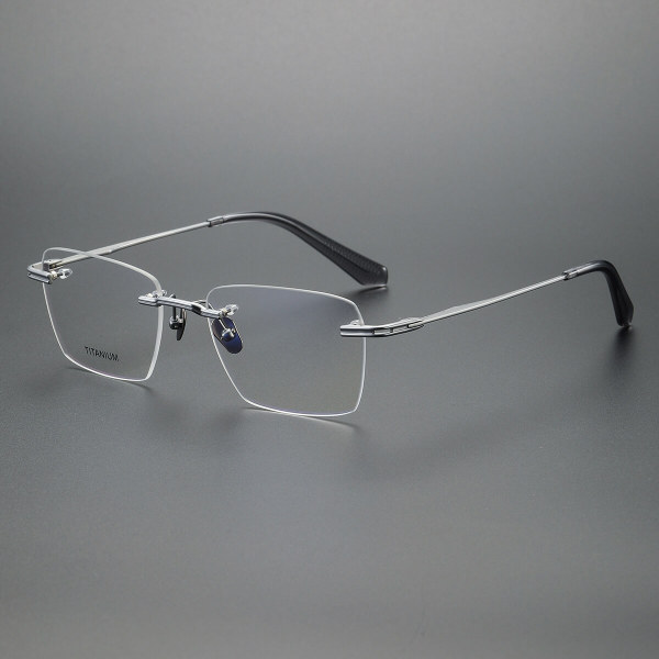 Rimless Titanium Glasses LE1220_Silver