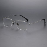 Half Rim Titanium Glasses LE1234_Gunmetal