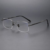 Half Rim Titanium Glasses LE1227_Gunmetal