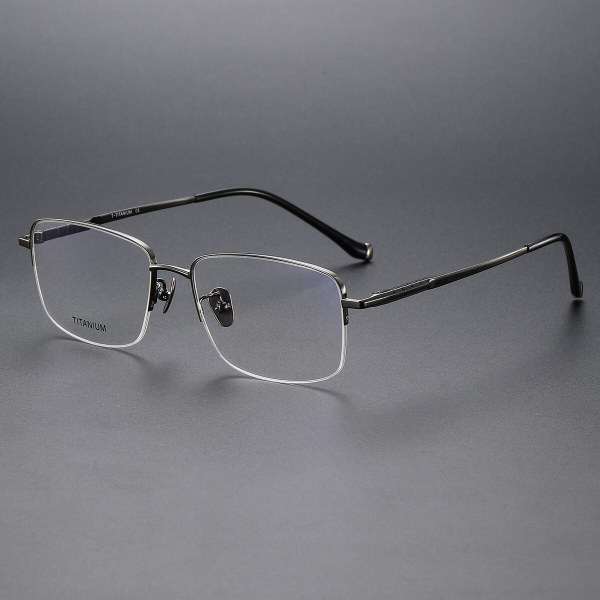 Half Rim Titanium Glasses LE1227_Gunmetal