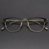 Browline Titanium Glasses LE1232_Black & Gold