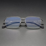 Half Rim Titanium Glasses LE1222_Silver