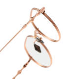 Geometric Titanium Glasses LE1225_Rose Gold