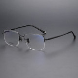 Half Rim Titanium Glasses LE1227_Black