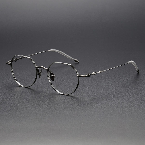 Geometric Titanium Glasses LE1225_Gunmetal