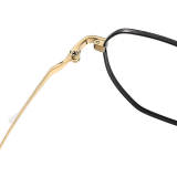 Geometric Titanium Glasses LE1243_Black & Gold