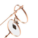 Oval Titanium Glasses LE1215_Rose Gold
