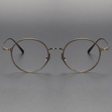 Round Titanium Glasses LE1217_Bronze
