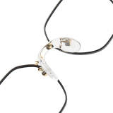 Geometric Titanium Glasses LE1243_Black & Gold