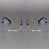 Half Rim Titanium Glasses LE1165_Black