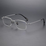 Half Rim Titanium Glasses LE1234_Silver