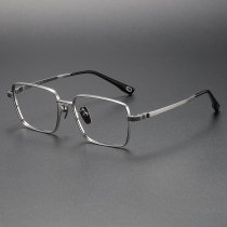 Rectangle Titanium Glasses LE1218_Silver