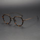 Geometric Titanium Glasses LE1235_Tortoise & Bronze