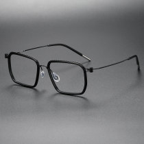 Rectangle Titanium Glasses LE1223_Black