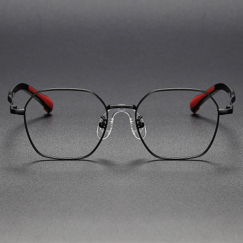 Geometric Titanium Glasses LE1231_Black