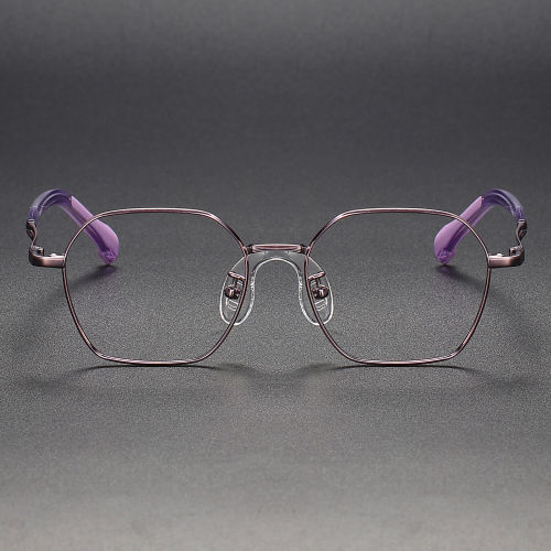 Geometric Titanium Glasses LE1231_Purple