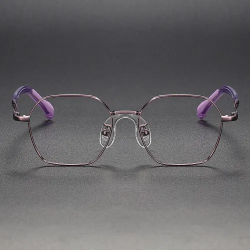 Geometric Titanium Glasses LE1231_Purple