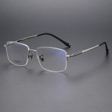 Half Rim Titanium Glasses LE1227_Silver