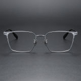 Square Titanium Glasses LE1228_Silver