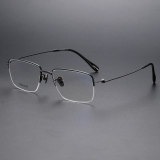 Half Rim Titanium Glasses LE1234_Black