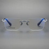 Rimless Titanium Glasses LE1220_Silver