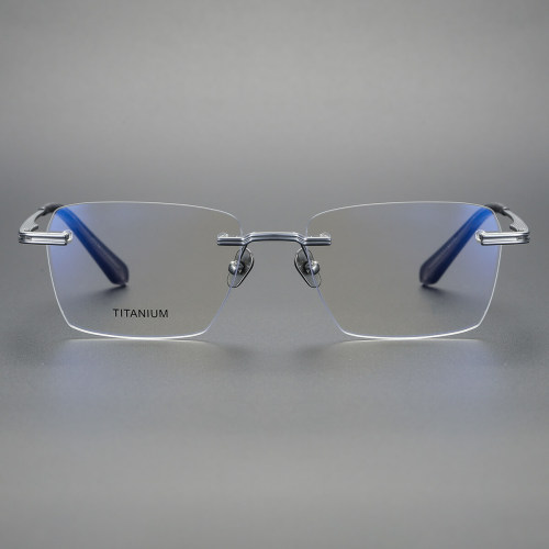 Rimless Titanium Glasses LE1220_Silver