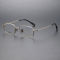 Oval Titanium Glasses LE1226_Gold Oval Titanium Glasses LE1226_Gold