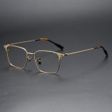 Square Titanium Glasses LE1228_Gold
