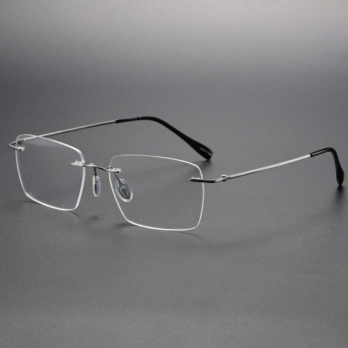 Rimless Titanium Glasses LE1212_Silver