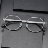 Geometric Titanium Glasses LE1200_Silver