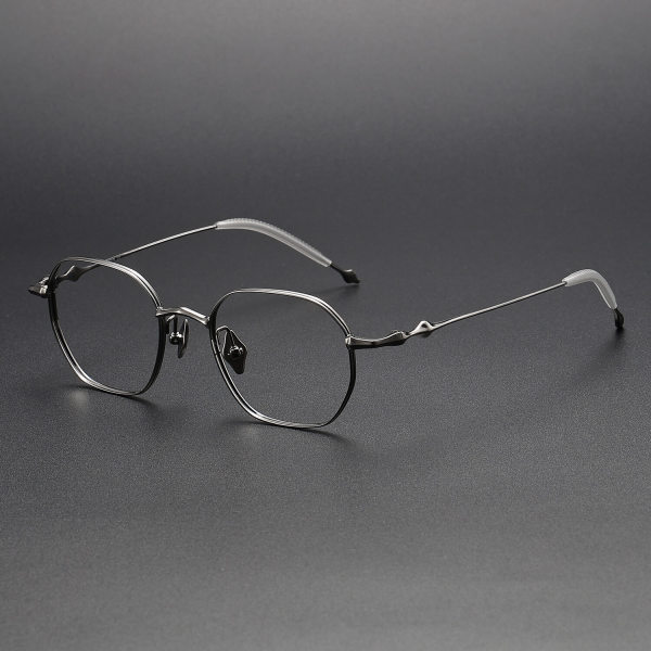 Geometric Titanium Glasses LE1195_Gunmetal