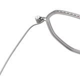Geometric Titanium & Acetate Glasses LE1197_Clear Gray & Silver