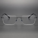 Rimless Titanium Glasses LE1212_Black