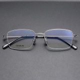 Half Rim Titanium Glasses LE1169_Silver