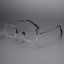Half Rim Titanium Glasses LE1169_Black