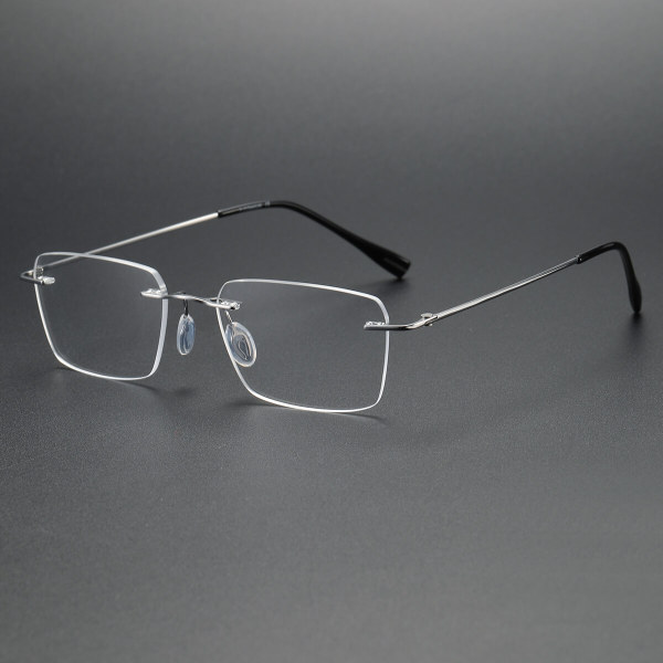 Rimless Titanium Glasses LE1213_Silver