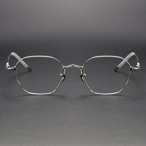 Geometric Titanium Glasses LE1195_Silver